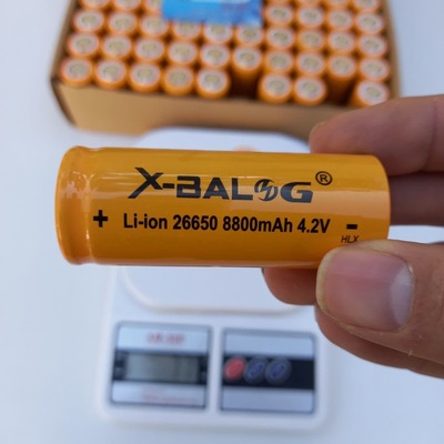 باتری لیتیوم یون با استاندارد 26650 برند و مدل X-BALOG 4.2V